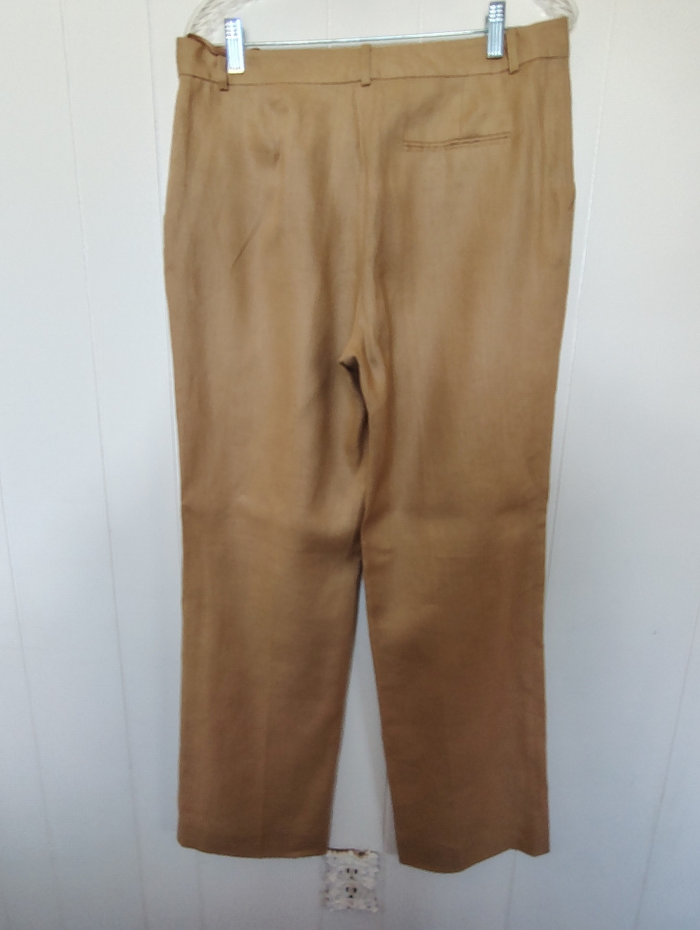 Lauren Ralph Lauren Tan Linen Blend Dress Pants Size 12 - Picture 2 of 13